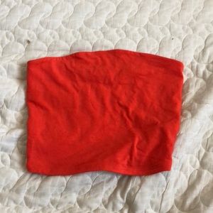 GARAGE bright orange-red tube top